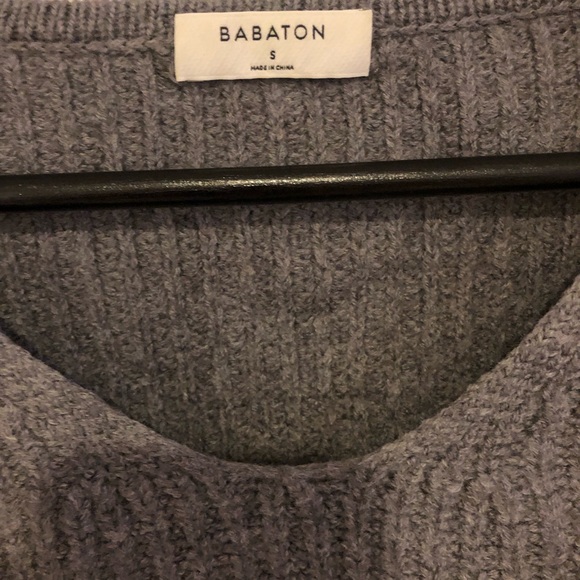 Babaton balloon sleeve sweater in grey - S - Picture 2 of 3